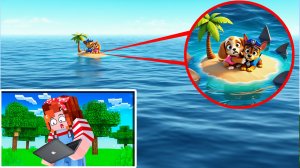 😦 МОЙ ДРОН СНЯЛ НЕОБИТАЕМЫЙ ОСТРОВ ЩЕНЯЧИЙ ПАТРУЛЬ В ОКЕАНЕ В МАЙНКРАФТ