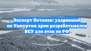 Эксперт Потапов: ударивший по Удмуртии дрон разрабатывался ВСУ для атак по РФ