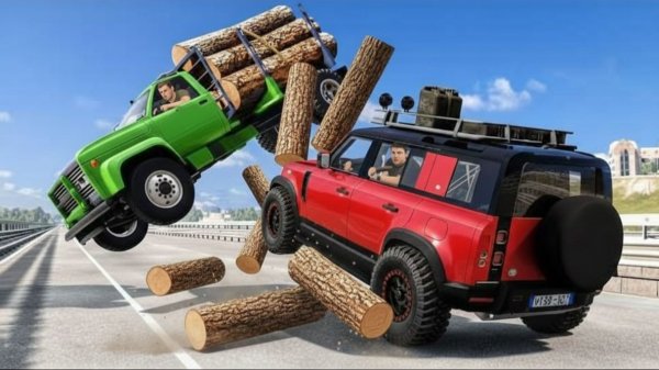 BeamNG Drive - Аварии с силовым полем