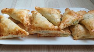 Слойки со шпинатом и сыром фета. Выпечка из слоеного теста быстро и вкусно!