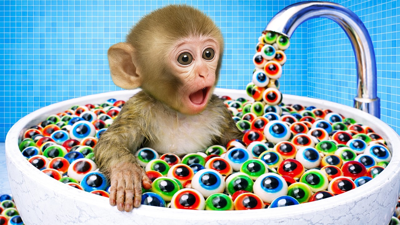 Мультики для детей. Обезьянка и мармеладные глазки/видео про обезьянку, мультик смотреть онлайн