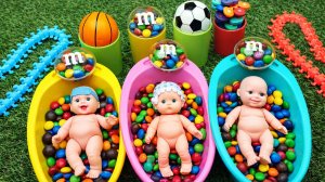 Мультики для девочек про куколки. Маленькие ванночки с яркими шариками. Смотреть мультики для детей