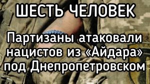 Партизаны атаковали нацистов из «Айдара» в глубоком тылу ВСУ - под Днепропетровском