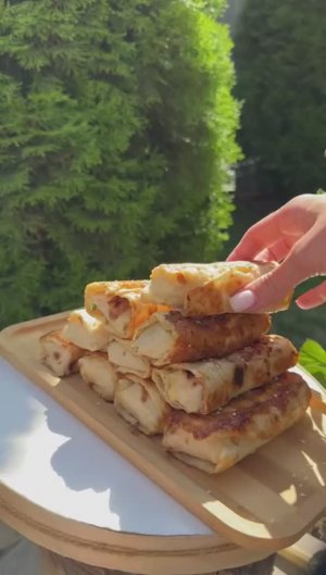 Сытные трубочки из лаваша на перекус 😍