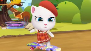 Анджела с хурмой на скейте фиесты Talking Tom Gold Run