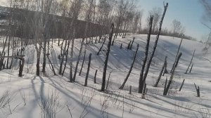 Снегоход из мотоблока. Горки 1.