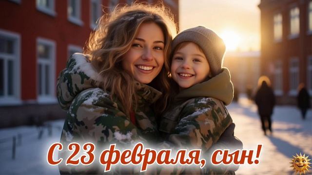 С 23 февраля сын