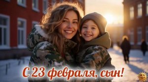 С 23 февраля сын