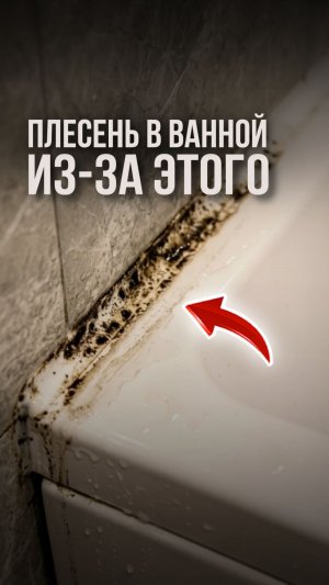 Плесень в ванной из-за этого