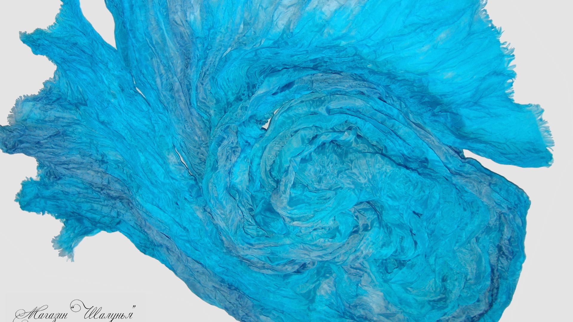 Шелковый палантин батик 