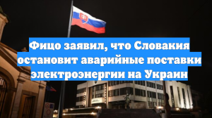 Фицо заявил, что Словакия остановит аварийные поставки электроэнергии на Украин