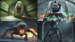 ЧЕРВЯК‑ПОЖИРАТЕЛЬ vs ПАРОВОЗИК ТОМАС под COFFIN DANCE! 🪱🚂☁️🦄🎶