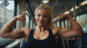 Мускулистые девушки в метро / Часть 3