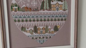 Вышивка. Оформила Зимнее сердце. Неожиданная встреча в лесу. Продвижение СО