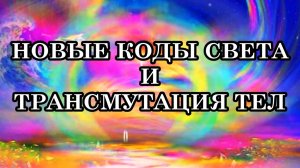 НОВЫЕ КОДЫ СВЕТА И ТРАНСМУТАЦИЯ ТЕЛ. Как принять эти энергии с наибольшей пользой для себя?