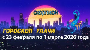 Гороскоп удачи с 23 февраля по 1 марта 2026 года. Скорпион