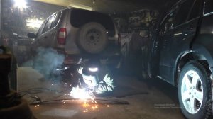 Ремонт рессор прицепа в -30 град.