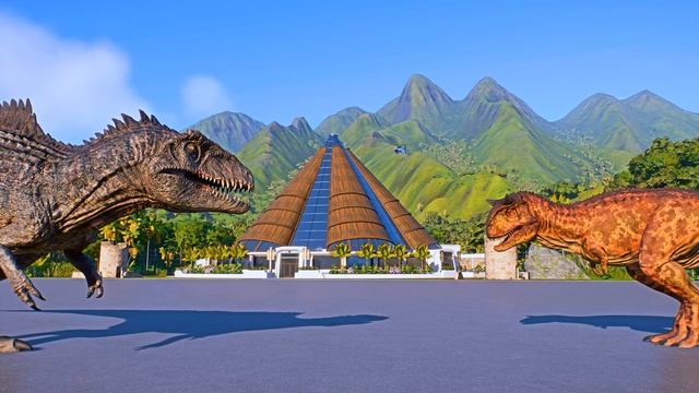 Динозавры. Битва Динозавров. Карнатавр. Индоминус. Тиранозавр. смотреть онлайн