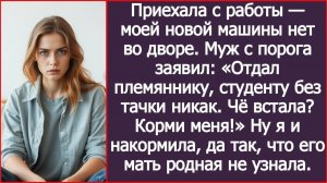 Отдал твою машину племяннику, студенту без тачки никак. | ИСТОРИИ ИЗ ЖИЗНИ | АУДИО РАССКАЗЫ