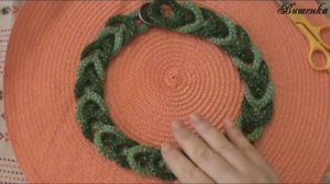 Колье, связанное крючком из колец