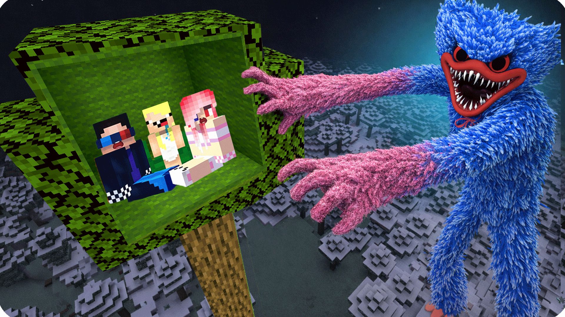 😱ДОМ на ДЕРЕВЕ Против ХАГГИ ВАГГИ Поппи Плейтайм 5 в Майнкрафт! ЛЕСКА смотреть онлайн