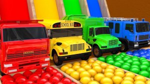 Изучаем цвета с волшебной водной горки с машинками и Пакманом цвета формы песочные игры для детей