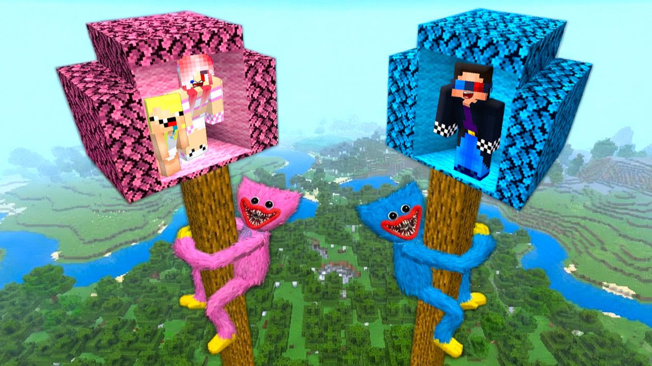 🌳ДОМА НА ДЕРЕВЕ ПРОТИВ ХАГИ ВАГИ И КИСИ МИСИ В МАЙНКРАФТ! ШЕДИ МЕН MINECRAFT смотреть онлайн