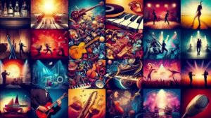 Музыка разных стилей.