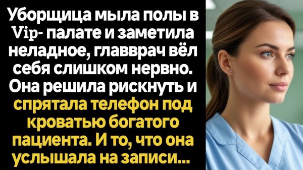 ИСТОРИИ ИЗ ЖИЗНИ/Уборщица мыла полы в VIP палате и заметила неладное за главврачом