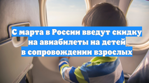 С марта в России введут скидку на авиабилеты на детей в сопровождении взрослых