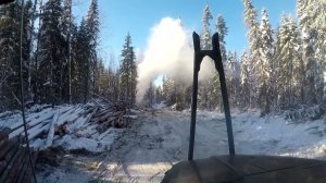 Как прогреть гидравлику в -37 градусов. Еду на Урале лесовозе за лесом.