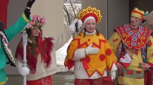 Широкая Масленица в Орле 2026: Ансамбль танцует в Городском парке