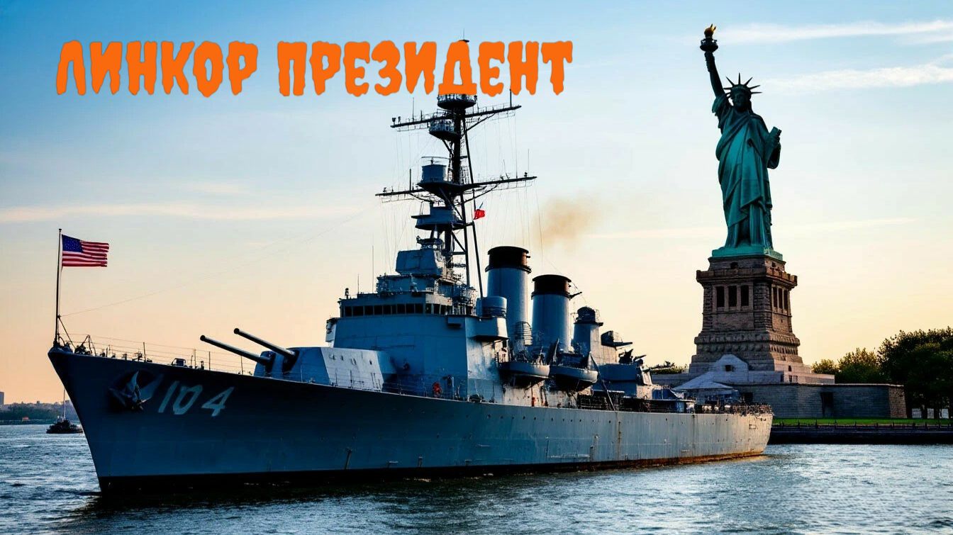 Мир кораблей. Бой на линкоре Президент. Много урона. смотреть онлайн