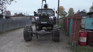 Как выкатить передний мост Урал лесовоз.