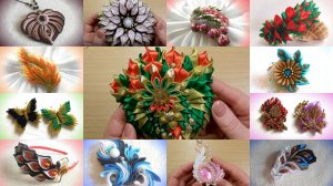 Обзор прошлых, забытых работ  из лент и бейки. Работы из лент своими руками.