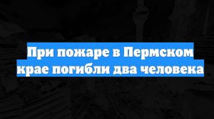 При пожаре в Пермском крае погибли два человека