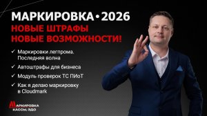 Маркировка  2026 - новые штрафы новые возможности!