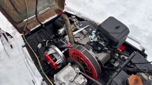 Испытание снегохода икар