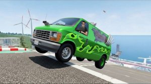 BeamNG Drive - Эпичные высокоскоростные прыжки на автомобиле