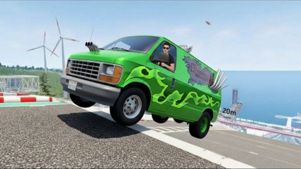 BeamNG Drive - Эпичные высокоскоростные прыжки на автомобиле