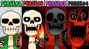 INCREDIBOX SPRUNKI: ВСЕ ФАЗЫ НОВОГО ОС СКЕЛЕТА 🦴 С ЩИТОМ! ОТ 1 ДО 4! ⚔️💀