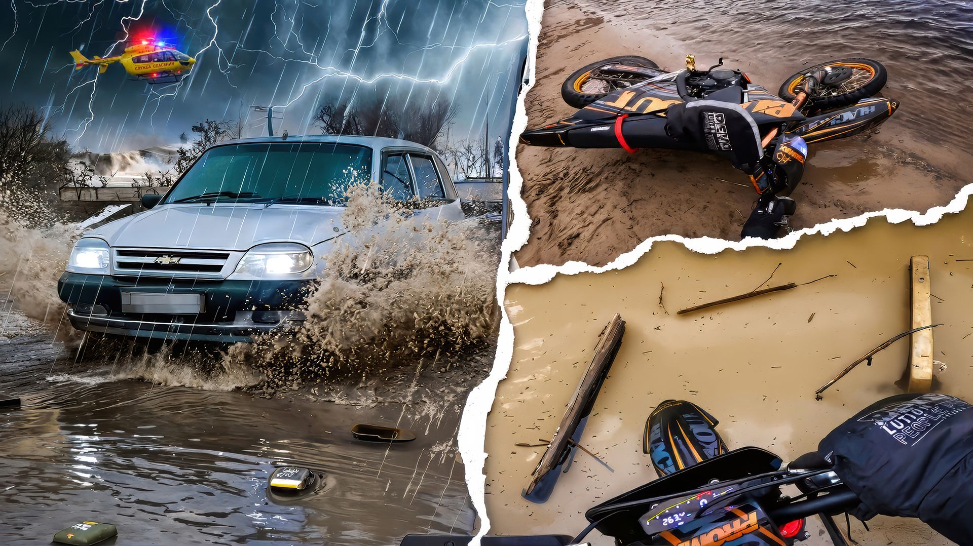 ЗАСТРЯЛ И УТОНУЛ НА ПИТБАЙКЕ В ПОТОП! ПОКАТУШКА ПО ЗАТОНУВШЕМУ ГОРОДУ ОБЕРНУЛАСЬ ПАДЕНИЕМ! смотреть онлайн