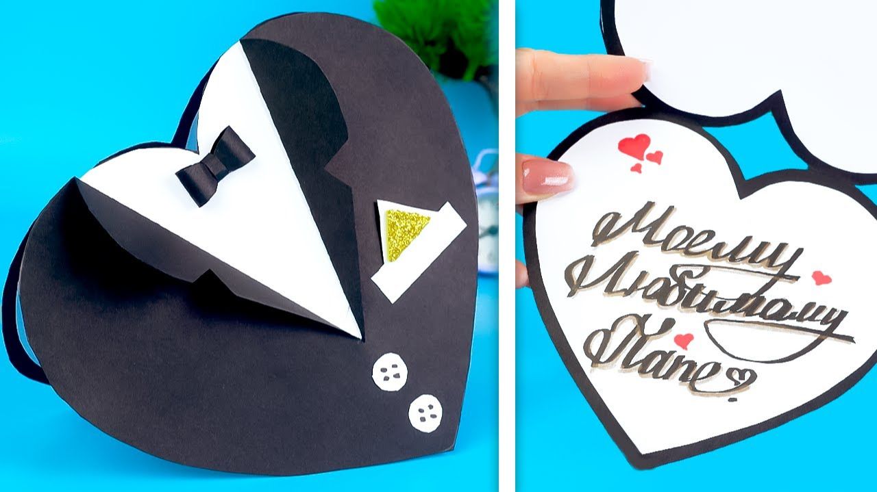 Открытка на 23 февраля своими руками из бумаги подарок Папе смотреть онлайн