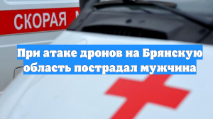 При атаке дронов на Брянскую область пострадал мужчина