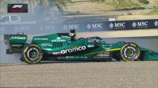 Формула-1. Вылет Стролла на 2-х тестах в Бахрейне (1 день, день)