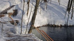 Голубые озера зимой