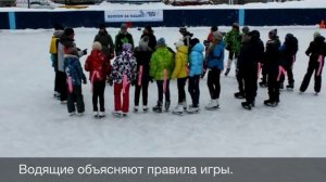 Войнич. Открытый урок 6 класс. Гонка преследования, эстафеты, игры на льду, хоккей...