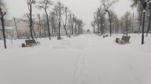 Это сквер танкистов. Зима, февраль 2026 год. Город Орёл