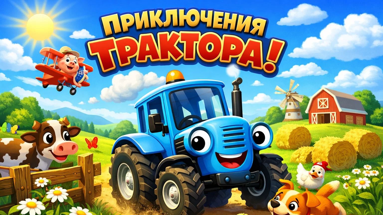 МУЛЬТИКИ ДЛЯ ДЕТЕЙ | ТРАКТОР И ЖИВОТНЫЕ НА ФЕРМЕ