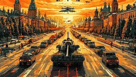 С днём защитника отечества. Красивая музыкальная открытка. смотреть онлайн